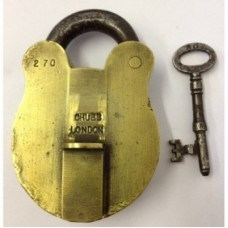 Antique Solid Brass Chubb London Padlock