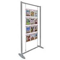PF1: Poster display stands - holders on suspended wires