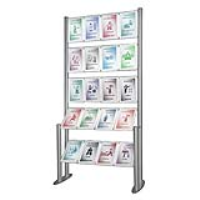 PF3C: Free-Standing combi aluminium 'ladders' with hook-over poster holders