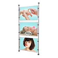PW11: Wall bar-fix poster holders in a single column