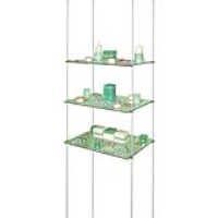 VS1: Suspended glass shelves - toughened glass