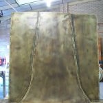 Distressed Brass Chimney Hoods