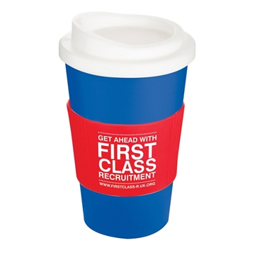 Branded Thermal Mug with White Lid