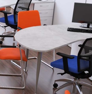 Meeting Desks with Zinc Tapered Legs