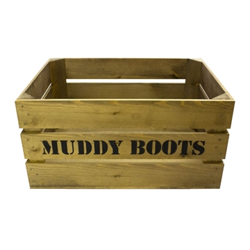 Rustic Muddy Boots Crate
