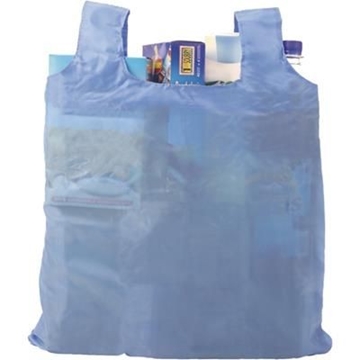 Fold-up Shopping Tote Bag - Light Blue