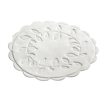 White Waxbacked Scalloped Style Coasters