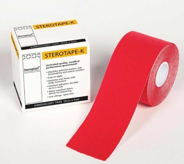 STEROTAPE-K KINESIOLOGY TAPE 5CM X 5M – RED