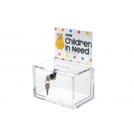 Small Charity Collection Box with Key