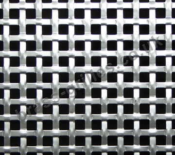 Interwoven Square Effect Decorative Grille Anodised Silver Aluminium Sheet 
