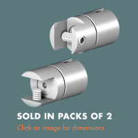 3.27 Swivel Grip for Shelves/Panels (sold in packs of 2) Satin Anodised Aluminium