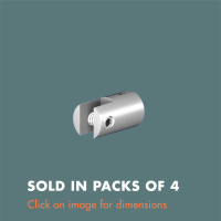 15.28 Single Sided Panel Grip (sold in packs of 4) Satin Anodised Aluminium