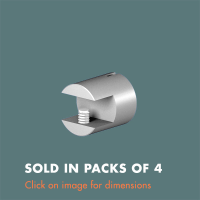 15.18 Single Sided Glass Shelf Support (sold in packs of 4) Mirror Polished Stainless Steel