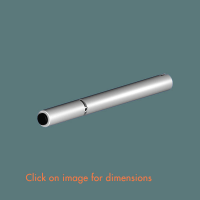 3.8 Spacer Rod, 200 Cable Centres Satin Polished Stainless Steel