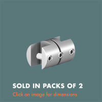 15.14 Double Sided Panel Grip (sold in packs of 2) Mirror Polished Stainless Steel