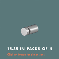 15.35 Micro Panel Support (sold in packs of 4) Satin Polished Stainless Steel