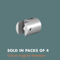 3.12 Single Sided Panel Grip (sold in packs of 4) Mirror Polished Stainless Steel