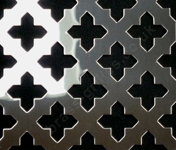 Oregon Polished Stainless Steel Decorative Grille Sheet Cross 