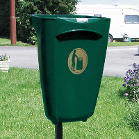 Post Mounted Outdoor Litter Bins