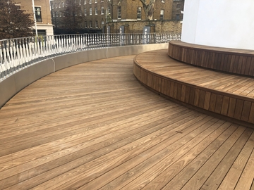 FSC ThermoWood Ash Hardwood Decking Shallow V-Groove Profile
