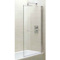 April Identiti2 Square Single Bath Screen With Towel Rail 1400 X 800mm