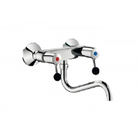 Delabie Commercial Kitchen Wall-Mounted Twin Hole Mixer 5645t2