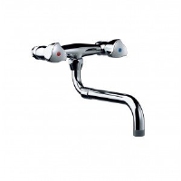 Delabie Commercial Kitchen Wall-Mounted Twin Hole Mixer G6679