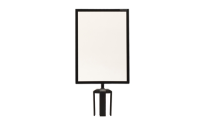 Polished Chrome A4 Portrait Sign Holder - Overall Size  H297mm x W210mm x D80mm