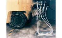 Heavy Duty Steel Barriers - 150mm Heavy Duty Visibility End Cap - to fit 312mm High Rail