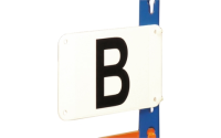 Aisle Marker - White comes with 1 black digit - H600mm x W600mm