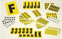 Self-Adhesive Vinyl Label - H12.5mm x W8.5mm - Character = U - Qty 1 Sheet - Characters per Sheet 90