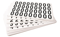Self-Adhesive Vinyl Labels - Set of 10 Numbers (0-9) - 5 Characters Per Pack - H130mm x W45mm