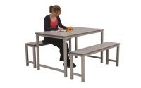 Canteen Bench Seating - H750mm x W750mm x L1200mm - Red