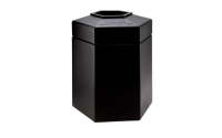 Hexagon Shaped Litter Bin - 185L - H1065 x W635 x D560mm - Black