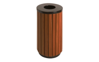 Hector Square Woood Effect Waste Bin - 36L - H810 x W350 x D350mm