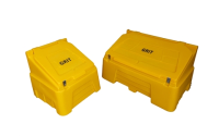 Yellow 200L Grit Bin - H710mm x W720mm x D750mm