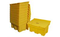 Yellow 350 Litre Stackable Grit Bin - Overall Size  H750mm x W1020mm x D725mm