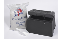 Black Recycled 30 Litre Mini Grit Bin - Overall Size  H305mm x W475mm x D383mm