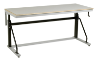 Cantilever Handle Adjustable Workbench - H770-1260mm x W1500mm x D900mm - Vinyl  Worktop