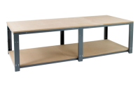 Modular Add-On Bench with Lower Shelf - Laminate Top - H840-940mm x W2000mm x D1400mm