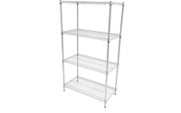 Anti-Bacterial Wire Shelving Bay - 4 shelf bay - Overall Size  H1625mm x W760mm x D305mm