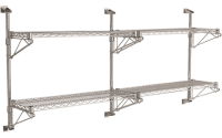 Chrome Cantilever Wall Wire Single Shelf - Overall Size  W760mm x D460mm