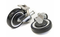 Swivel Castors for Chrome Shelving - 75mm Braked Swivel Castor