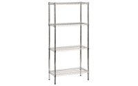Chrome Wire Shelving 4 Shelf Starter Bay - H1625mm x W1520mm x D610mm