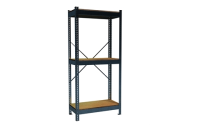 Stockrax Galvanised Heavy Duty Shelving - H1981mm x W1500mm x D600mm - c/w 3 Chipboard Levels On J Beams - Pre Galvatite Finish