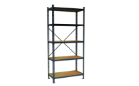 Stockrax Galvanised Standard Duty Shelving - H1981mm x W1200mm x D450mm - c/w 5 Chipboard Levels On J Beams - Pre Galvatite Finish