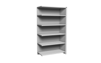 Euro Shelving - Clad Back and Sides H1800mm x W1000mm x D400mm - 6 Shelf Levels - Extension Bay