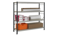 Longspan Starter Bay H2100mm x W2100mm x D750mm c/w 3 18mm Chipboard Shelf Levels 266kg / level