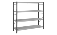 Longspan Starter Bay H2100mm x W2100mm x D450mm c/w 3 Shelf levels with Galvanised steel panels 596kg / level