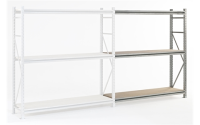 Minipal Widespan Shelving - Extension Bay - H2100mmx W2100mm x D600mm - 3 Levels - 22mm Chipboard Deck 428 KG UDSWL Per Level